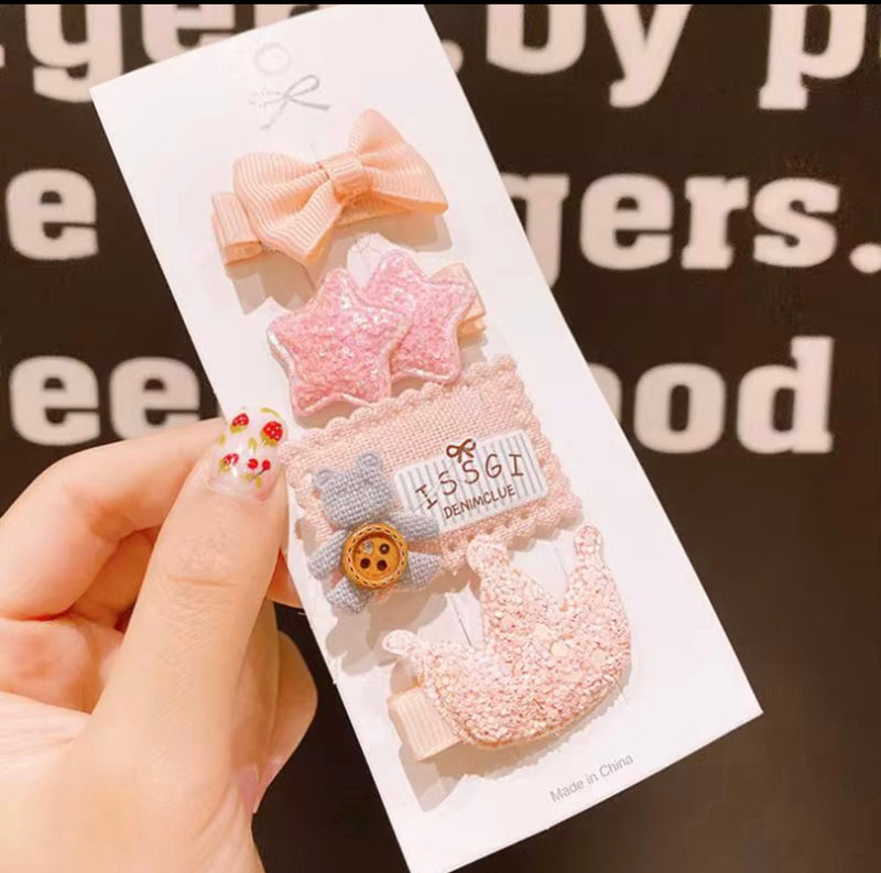 Chargez l&#39;image dans la visionneuse de la galerie, Paquet de 3 ou 4 jolis clips à cheveux bébé fille – Kali May
