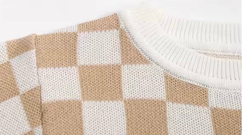 Chargez l'image dans la visionneuse de la galerie, Ensemble garçon tricot à carreaux Kali
