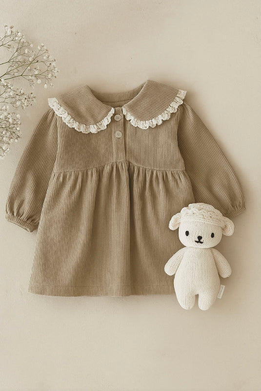 Robe velours côtelé deux tons – Kali