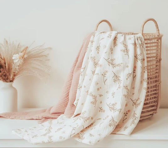 Trio de mousselines en coton doux pour bébé – Modèle Kali