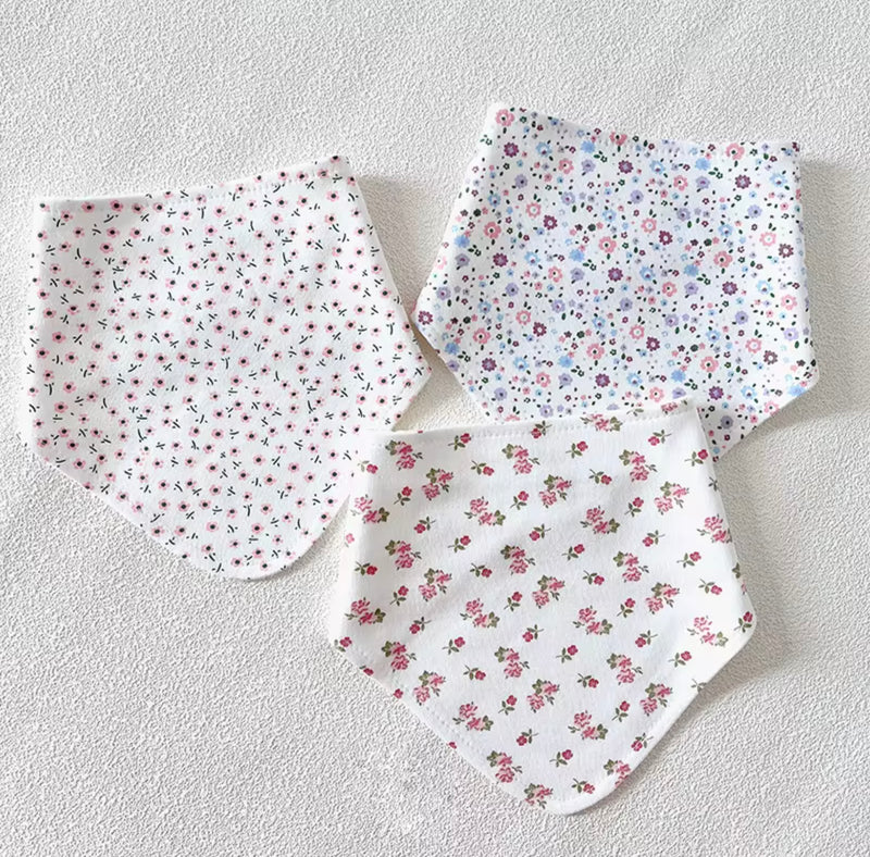Chargez l&#39;image dans la visionneuse de la galerie, Ensemble de 3 bavoirs bandana bébé en coton – Kali
