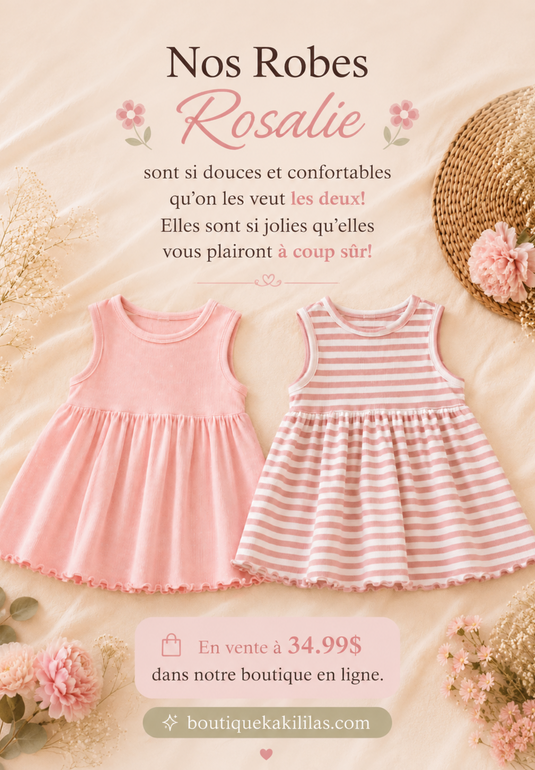 Nos robes Rosalie sont de véritables petits coups de cœur! 🌸