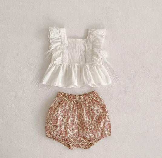 Ensemble fille avec dentelle Marie-Rose