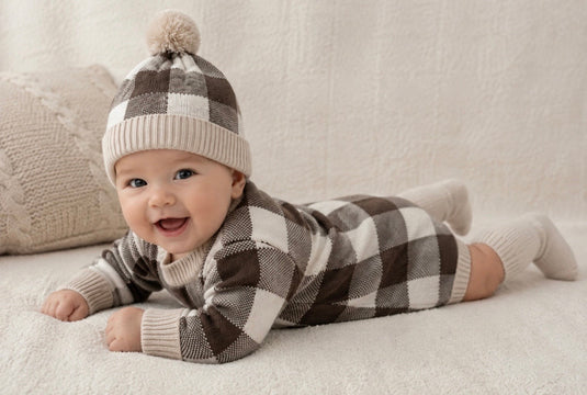Combinaison bébé garçon carreaux manches longues – Kali