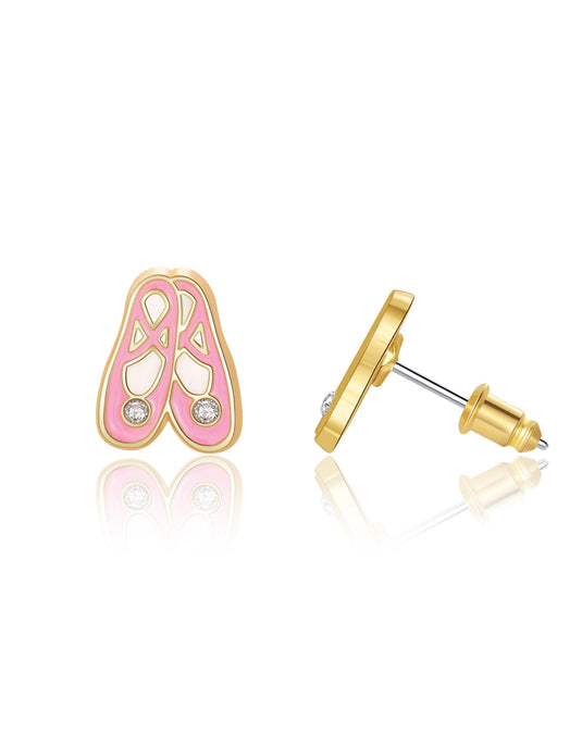 BOUCLES D'OREILLES EN ÉMAIL - CHAUSSONS DE BALLET - GIRL NATION