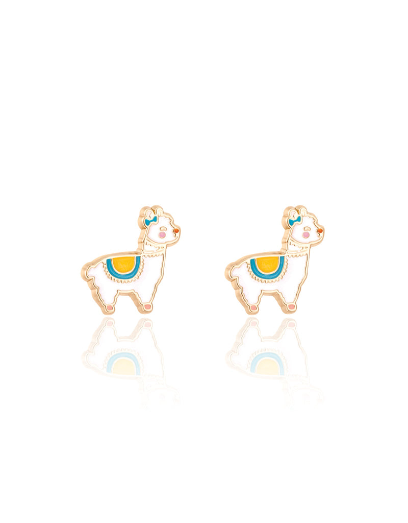 Chargez l'image dans la visionneuse de la galerie, BOUCLES D'OREILLES EN ÉMAIL - LAMA - GIRL NATION
