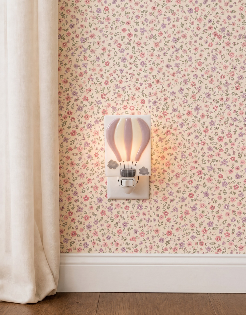 Load image into Gallery viewer, VEILLEUSE - BALADE EN MONTGOLFIÈRE - ROSE ANTIQUE - VEILLE SUR TOI
