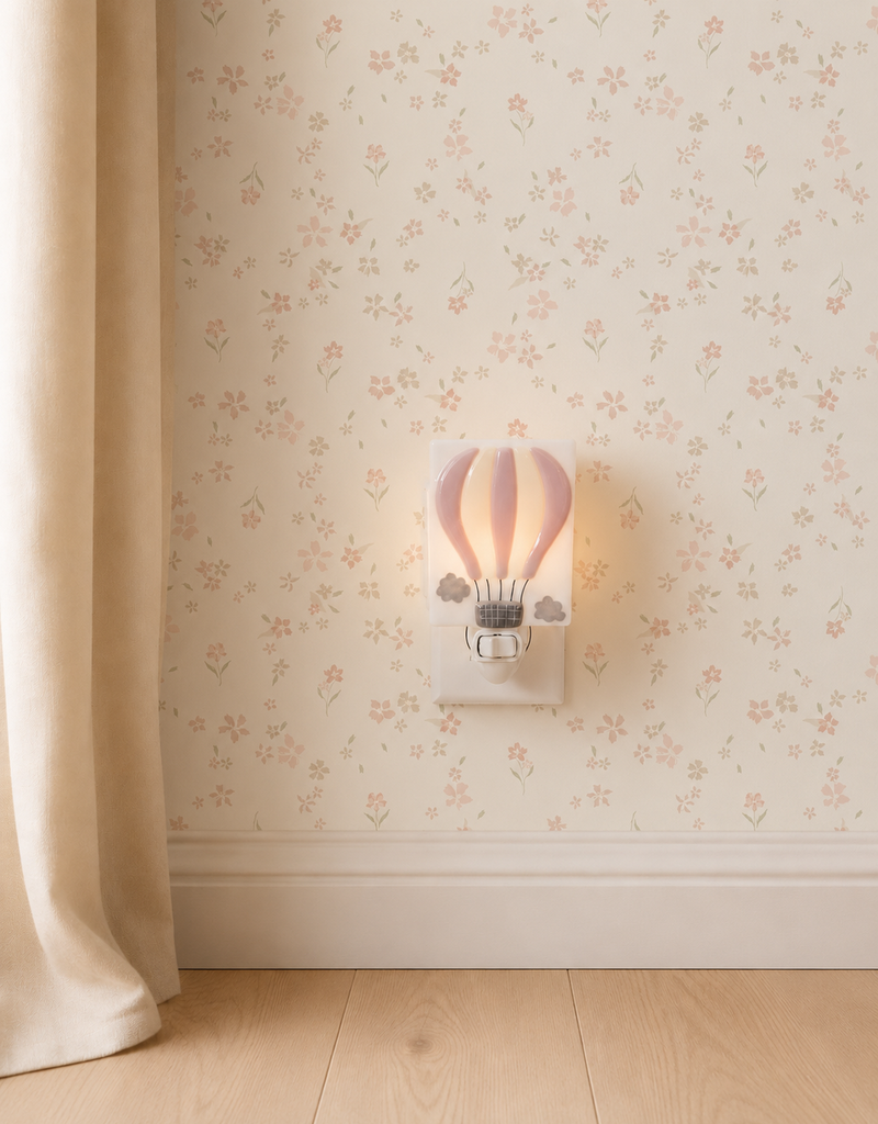 Load image into Gallery viewer, VEILLEUSE - BALADE EN MONTGOLFIÈRE - ROSE ANTIQUE - VEILLE SUR TOI
