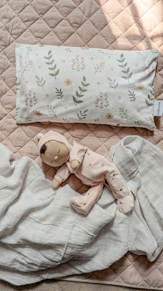 TAIE D'OREILLER POUR ENFANT - FLEURS DES CHAMPS - VEILLE SUR TOI