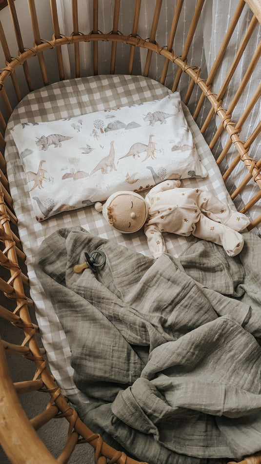TAIE D'OREILLER POUR ENFANT - JURASSIQUE - VEILLE SUR TOI