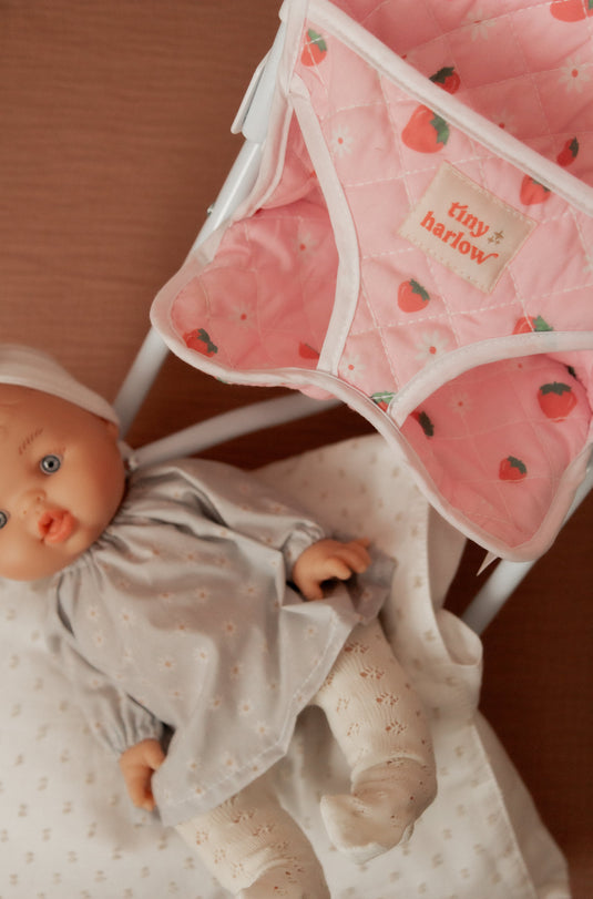 POUSSETTE POUR POUPÉE - FRAISES - TINY HARLOW