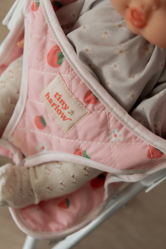POUSSETTE POUR POUPÉE - FRAISES - TINY HARLOW