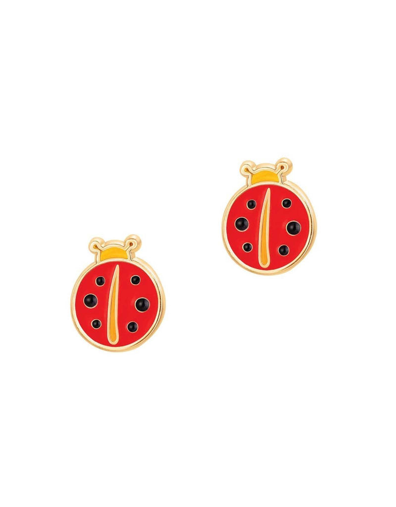 Load image into Gallery viewer, BOUCLES D'OREILLES EN ÉMAIL - COCCINELLE - GIRL NATION
