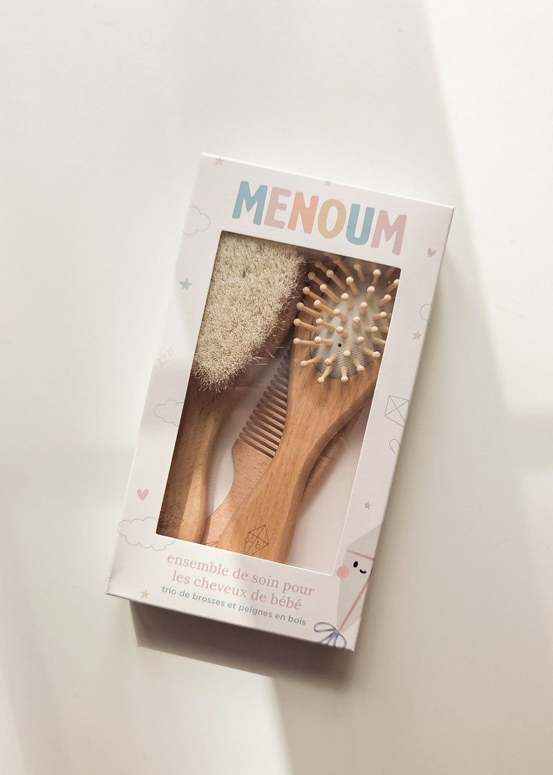 Load image into Gallery viewer, ENSEMBLE DE BROSSES ET PEIGNE À CHEVEUX - MENOUM
