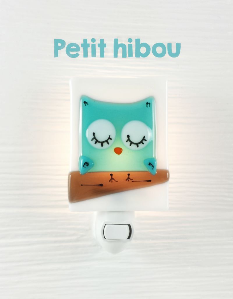 Load image into Gallery viewer, VEILLEUSE - PETIT HIBOU - TURQUOISE - VEILLE SUR TOI
